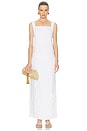 view 2 of 4 ROBE MAXI LINEN CAGE COVERUP in Off White