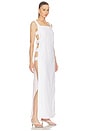 view 3 of 4 ROBE MAXI LINEN CAGE COVERUP in Off White