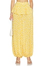 view 1 of 6 PANTALÓN PIERNA ANCHA PEPLUM in Cashew Yellow