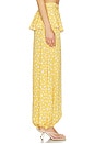 view 3 of 6 PANTALÓN PIERNA ANCHA PEPLUM in Cashew Yellow