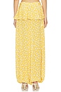 view 4 of 6 PANTALÓN PIERNA ANCHA PEPLUM in Cashew Yellow