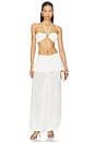 view 5 of 6 Peplum Pant in Off White