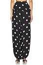 view 4 of 6 Polka Dot Peplum Pants in Black