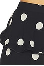 view 6 of 6 Polka Dot Peplum Pants in Black