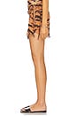 view 3 of 6 X Sabine Getty Side Tie Silk Mini Skirt in Beige