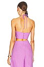 view 3 of 4 Bubble Cropped Halter Top in Purple