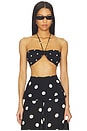 view 1 of 4 Polka Dot Bandeau Top in Black