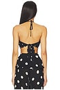 view 3 of 4 Polka Dot Bandeau Top in Black