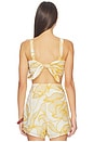 view 3 of 4 Foliage Bralette Top in Cashew Yellow