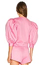 view 3 of 4 Puff Sleeve Cropped Blouse in Rosa