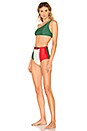 view 2 of 3 CONJUNTO BIKINI TRICOLOR in Green, Off White & Red