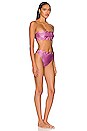 view 2 of 3 Moves High Leg Bandeau Bikini Set in Lilac