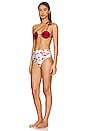 view 3 of 4 MAILLOT DE BAIN TAILLE HAUTE CHERRY BOMB in Off White & Red