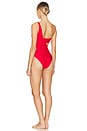 view 3 of 3 Holiday One Shoulder Swimsuit in Red