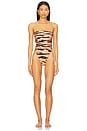 view 2 of 5 X Sabine Getty High Leg Strapless One Piece Swimsuit in Beige