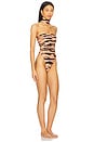 view 3 of 5 X Sabine Getty High Leg Strapless One Piece Swimsuit in Beige