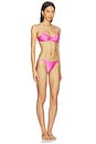 view 2 of 5 Solid Chain Bikini Set in Pink