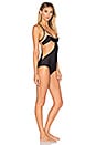 view 2 of 3 MAILLOT DE BAIN UNE PIÈCE AVEC DÉTAIL DÉCOUPE EN TULLE in Black