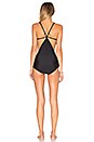 view 3 of 3 MAILLOT DE BAIN UNE PIÈCE AVEC DÉTAIL DÉCOUPE EN TULLE in Black
