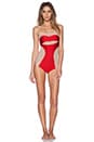 view 1 of 3 Lips One Piece Swimsuit in Red