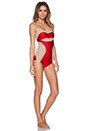 view 2 of 3 Lips One Piece Swimsuit in Red
