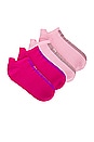view 1 of 4 2 Pack Ankle Socks in True Pink, Real Magenta, & Magic Mauve