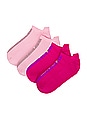 view 2 of 4 2 Pack Ankle Socks in True Pink, Real Magenta, & Magic Mauve