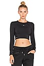 view 1 of 4 T-SHIRT SPORT À MANCHES LONGUES in Black