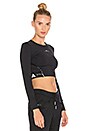 view 2 of 4 T-SHIRT SPORT À MANCHES LONGUES in Black
