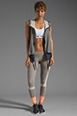 view 2 of 6 Sleeveless Athletic Hoodie in Dark Grey Heather/Urban Sky in Dark Grey Heather & Urban Sky