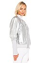 view 3 of 5 Metallic Jacket in Silver Metallic