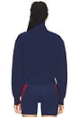view 3 of 4 Knitted Track Top in Team Navy Blue