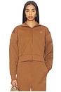 view 2 of 5 Knitted Track Top in Wild Brown