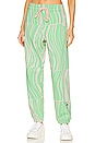 view 1 of 5 True Casuals Sweatpant in Screaming Green & Blush Pink