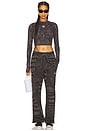 view 5 of 6 Loose Printed Sweatpant in Black & Charcoal