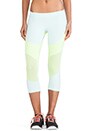 view 1 of 8 Run 3-4 Tight Legging in Fresh Aqua & Ultra Glow