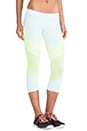 view 2 of 8 Run 3-4 Tight Legging in Fresh Aqua & Ultra Glow