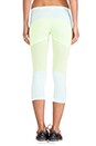 view 3 of 8 Run 3-4 Tight Legging in Fresh Aqua & Ultra Glow