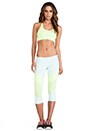 view 7 of 8 Run 3-4 Tight Legging in Fresh Aqua & Ultra Glow