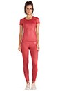 view 4 of 5 Perforated Running Tights in Deep Red