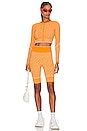 view 4 of 4 TOP DE MANGA LARGA DE YOGA SIN COSTURAS TRUE STRENGTH in Unity Orange, Beige Tone & Light Flash Red