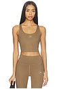 view 1 of 4 True Strength Yoga Crop Top in Brown Moss