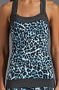 view 5 of 7 Stu Perf Tank B en White/Black/Waterblue in White & Black & Waterblue