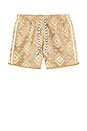 view 5 of 6 x Clot By Edison Chen Ikat Sprinter Short in Beige