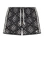 view 5 of 6 x Clot By Edison Chen Ikat Sprinter Short in Black