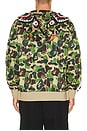 view 4 of 8 x Bape Track Shark Hoodie in Crew Green