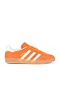 view 1 of 6 Gazelle Indoor Sneaker in Orange, Off White, & Gold Metallic