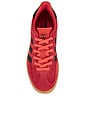 view 4 of 6 Gazelle Indoor Sneaker in Red, Core Black, & Gold Metallic