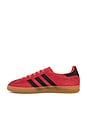 view 5 of 6 Gazelle Indoor Sneaker in Red, Core Black, & Gold Metallic