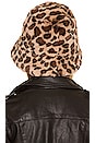 view 2 of 3 Faux Fur Bucket Hat in Brown Leopard